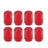 X AUTOHAUX 8pcs Red Tire Stem Valve Caps Wheel Valve