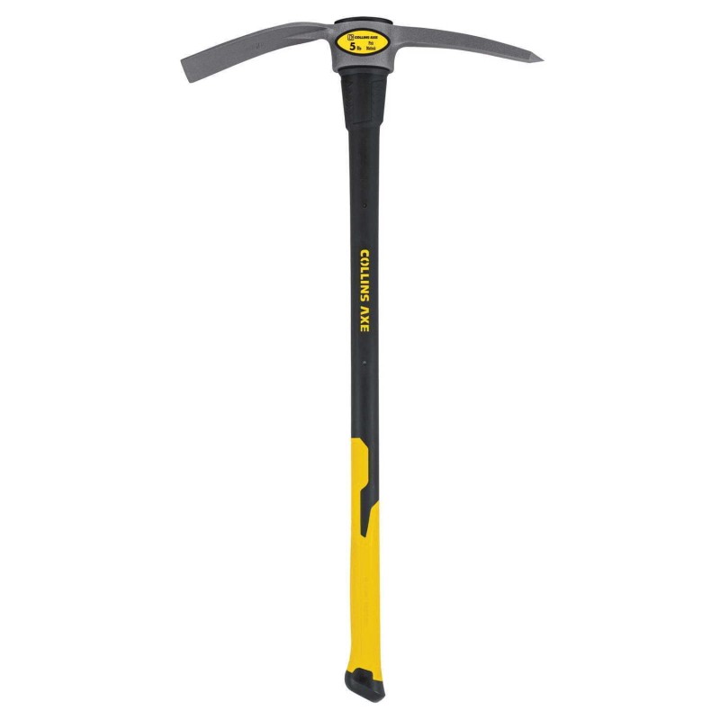 5 Lb Pick Mattock 36 in Fiberglass Handle Non-Slip Grip