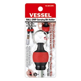 VESSEL Ball Grip Carrying Bit Holder (Red) QB22RU (1)
