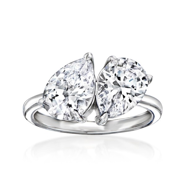 Ross-Simons 3.00 ct. t.w. CZ Toi Et Moi Ring in