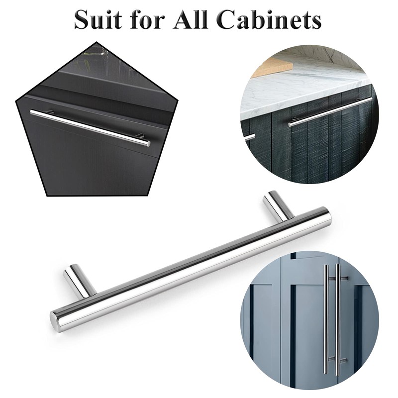 Probrico 15 Pack | Polished Chrome Cabinet Pulls, 7-9/16 Inch
