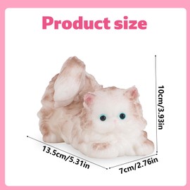 Cute Cat Squeeze Toy, Soft Relaxing Animals Fidget Toys Fun Sensory Toys for Adults Kids Cats Lovers Gifts Party Favor (Brown)