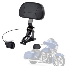 Adjust Rider Backrest - PSLER Foldable Driver Backrest for Touring CVO Road Glide Road King Electra Glide Street Glide FLHR FLTRX FLHX FLHT 2009-2023,Foldable