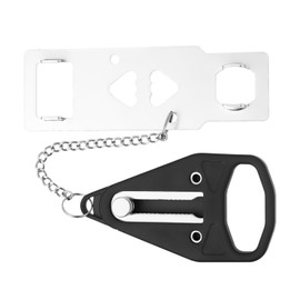 Portable Door Lock, Portable Door Lock for Hotels, Door Lock Travel Lock, Portable Door Lock Universal, for Hotel, Apartment, Home, Anti-Theft, Portable (Black)