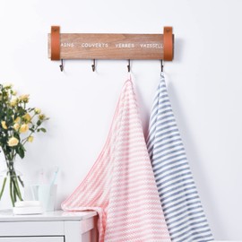 8 Pcs Wall Hooks Wall Hanging Straps Pu Leather Curtain Rod Holder Towel Holders for Wall Faux Leather Strap Hanger Wall Mounted Hooks for Towel Bathroom Kitchen (Yellow)