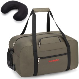 Boardingblue 17x10x9 United Airline Personal Item Under Seat Duffel Bag With Free Pillow A...