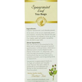 CELEBRATION HERBALS Spearmint Leaf Tea Organic 24 Bag, 0.02 Pound