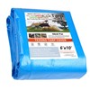 TEZONG Blue Heavy Duty Waterproof 6x10ft Tarp, 16Mil Polyethylene, Ideal