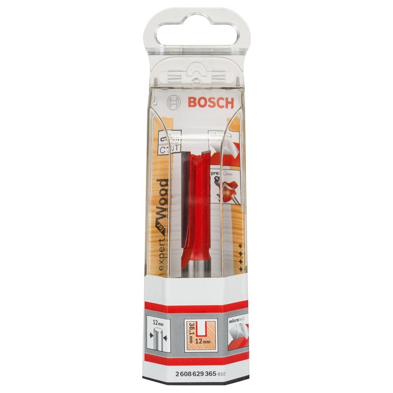 Bosch 2608629365 Groove Cutter 12x12x80mm, Silver/Red