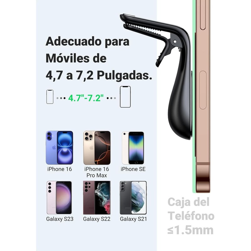 UGREEN Soporte Celular Automóvilmovil Magnético, Mini Base Porta