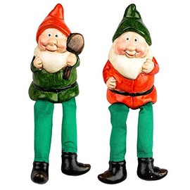 Ideen mit Herz Decorative figures with floppy legs, spring and Easter, edge seater, edge stool, 18 cm (gnomes)
