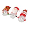 3pcs Christmas Candy Jars Transparent Clear Plastic Biscuits Jars Decorative