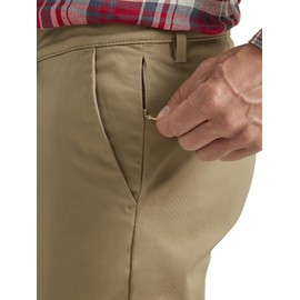 Lee Men's Flat Front Slim Straight Pant, Khaki