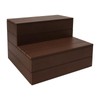 2-Step Hot Tub Stairs, 25 Inch Wood Bathtub Steps, Modern