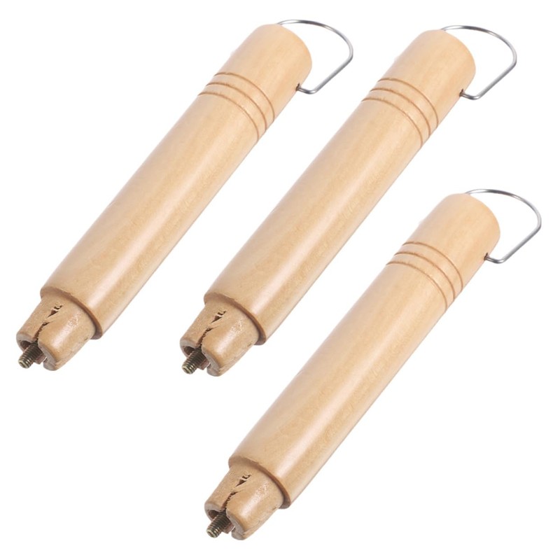 LABRIMP 3sets Wooden Replacement Handles for Pots Scald Heat Insulated