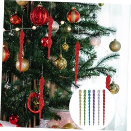 Christmas Tree Decorations Icicle Pendants, 24 Pieces Acrylic Icicle Twisted Acrylic Icicle Christmas Ornaments Icicle Decoration Christmas Tree Decoration