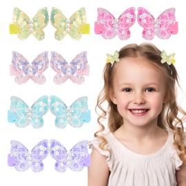 Maxqzin 10Pcs Butterfly Hair Clips, Baby Hair Clips Mini Colorful Butterfly Hair Barrettes Accessories for Baby Girls Infants Kids Women