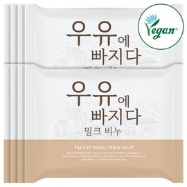 우유에빠지다 밀크 클렌징 세안 페이셜 비누 100g 8개 Milk Cleansing Facial Soap 100g (8 pieces)