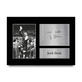 HWC Trading Jock Stein Celtic A4 Framed Wall Art for Fans and Fans