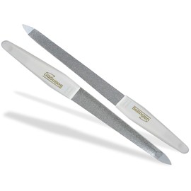 Solingen Professional Nail File Set Made of Hollow File and Nail File 2-Sided Fine / Coarse Made in Germany Manicure Files Pedicure Sapphire Nail File for Perfect Nail Care for Hands and Feet 15 cm