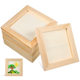 Toddmomy 10 Pcs Unfinished Wood Picture Frames Craft Frames DIY Picture Frames Kits for School Classroom, Arts Crafts, DIY Painting Projects