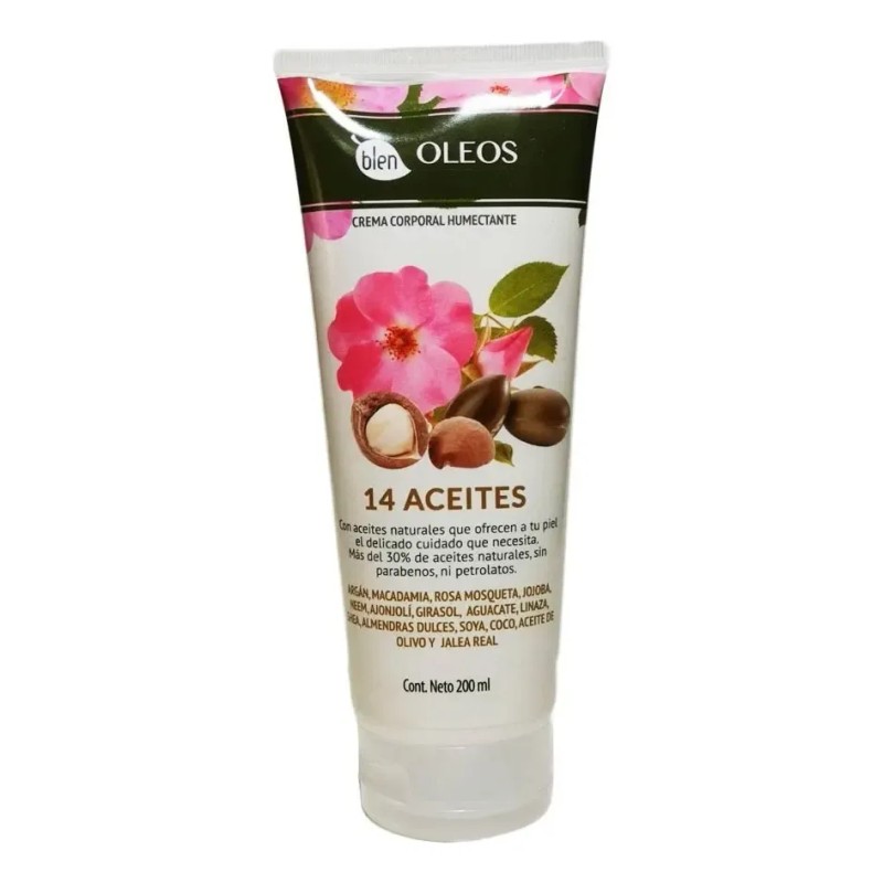 Blen crema corporal 14 aceites 200 ml | humectación rosas