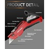 VOTREK® 2-Pack Box Cutter Utility Knife, [2-in-1] Retractable Box Cutter,
