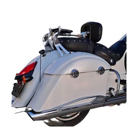 M Maintenanse Adjustable Driver/Passenger Seat Backrest Component:Fixed Mounts (Indian Hard Saddlebag 14-22 (Black))