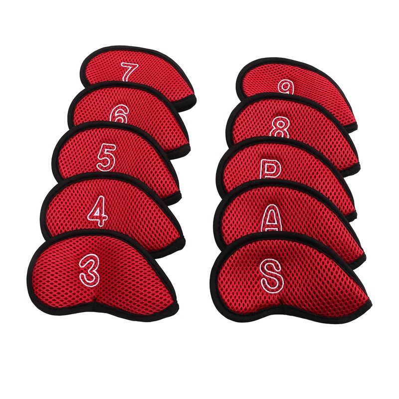 10pcs Golf Iron Covers Set with Numbers Waterproof Golf Head