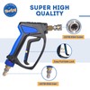 TOOLCY Short Pressure Washer Gun with Swivel, 3/8" QC Inlet