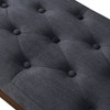 24KF Upholstered Tufted Bench with Solid Wood Leg,Ottoman with Padded