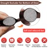 2 x 96 cm brown draught excluder for doors, draught