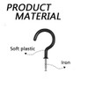 xiaozhenjida 30 Pcs Black Vinyl Coated Hook Hooks Question Mark