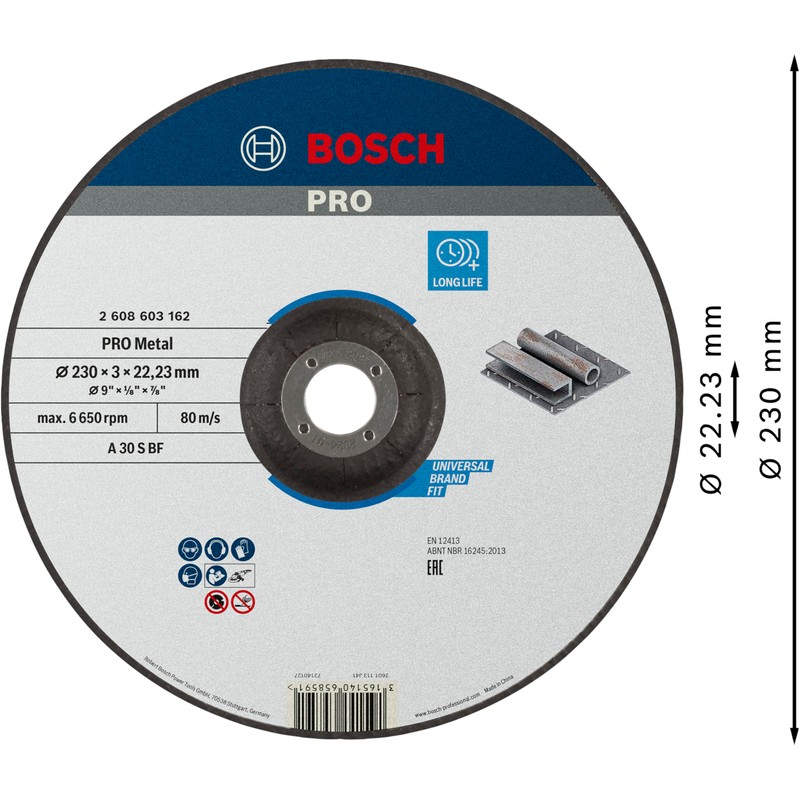 Bosch Professional 1x Standard for Metal Cutting Disc (for Metal,