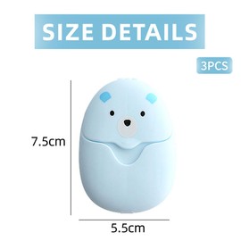 IUDWCG Pack of 3 Soap Sheets with Case, Travel Soap Sheets, 150 Disposable Soap Sheets, Portable Container for Hand Washing in Bag, Travel, Hiking, Portable Paper Travel Soap (Pink, Blue, Green)