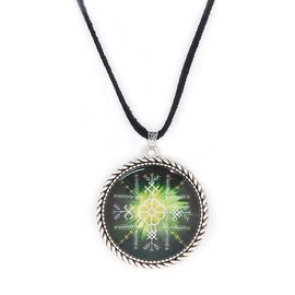 [MANA SAULE] Handmade Pendant Amulet Traditional Symbol Power Protection Accessories Made in Latvia, Glass