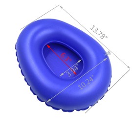 LiXiongBao Portable Air Bedpan, Inflatable Cushions Potty for Home Hospital Elderly Bedridden, Washable Air Inflation Bed Pans for Females, Inflatable Stool Toilet Nursing Toilet (Blue)