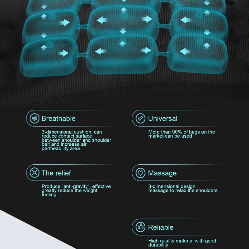 2Pcs Shoulder Strap Pad Anti Gravity Non Slip Backpack Decompression