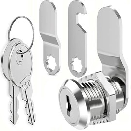 Litensh Cabinet Cam Locks 25mm, Mailbox Lock with Key Different, Letter Post Box Lock, Secure Files Drawers Dresser Cupboard Locks (1, 25mm)