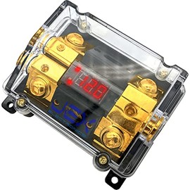 Jex Electronics 2-Way Twin ANL in-Line Fuse Holder Power Distribution Block 1/0WAG in, 2X 4AWG Out 80A-300A