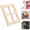 SUPVOX 50pcs Doll House Window Model Mini House Blank Wooden