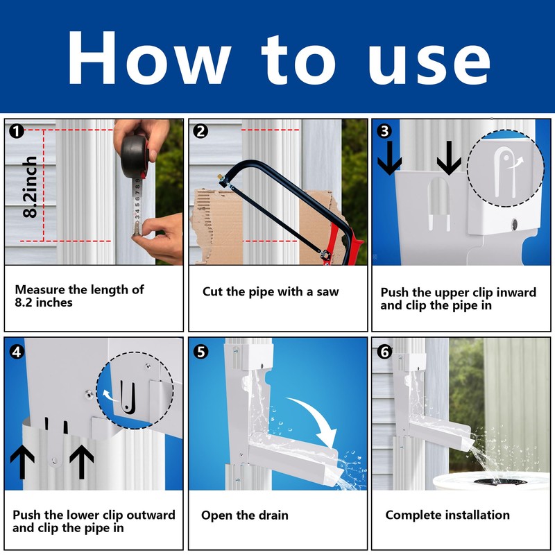 EBaokuup Rainwater Collection System, Rain Barrel Diverter Catching Collection System,