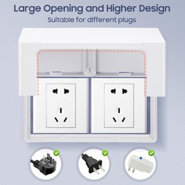 OSALADI 1pc Socket Waterproof Cover Electric Plugs Outlets Electrical Panel Cover Outside Tent Waterproof Tents Socket Sealer Outlet Cover White Toddler Garage Door Cover