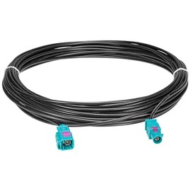tomzz Audio 1600-028 Fakra Antennen-Verlängerung 10m 1000cm Fakra (F) Buchse auf Fakra (M) Stecker Kabel RG174 Typ Z codiert