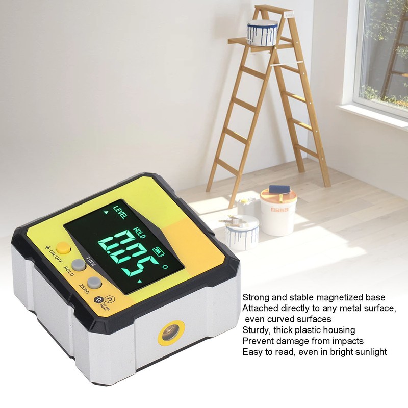 Digital Inclinometer Angle Finder Gauge Magnetic with Laser Cube Protractor