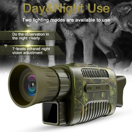 1080P Portable Night-Visions Device Day Night Use Photo Taking Video Recording 4X Digital Zoom Monocular Scope 5MP 8MP 12MP Photo Resolution 7 Levels of Brightness Adjustment Digital Vidio Camera Single-tube Telescopes for Outdoor Fishing Boating Observa