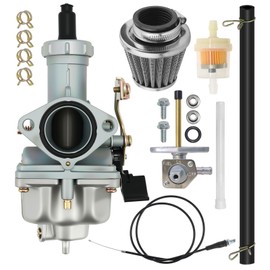 PZ27 Carburetor Fit for 4 Stroke 125cc 150cc 200cc 250cc ATV 27mm Carb for Honda Sportrax TRX250EX 2001-2005 ATC200M ATC200E ATC200ES TRX200SX TRX200D with Fuel Petcock Valve