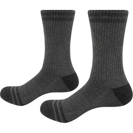 YUEDGE Men's 5 Pairs/Pack Comfort Cotton Moisture Wicking Casual Cushion Crew Socks(Dark Grey, X-Large)