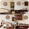 VIKMARI 8.5" Vintage Rooster Kitchen Clock Silent Wall Clock for