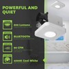 Homewerks 7130-40-BT DC Bathroom Fan with Light and Bluetooth Speaker